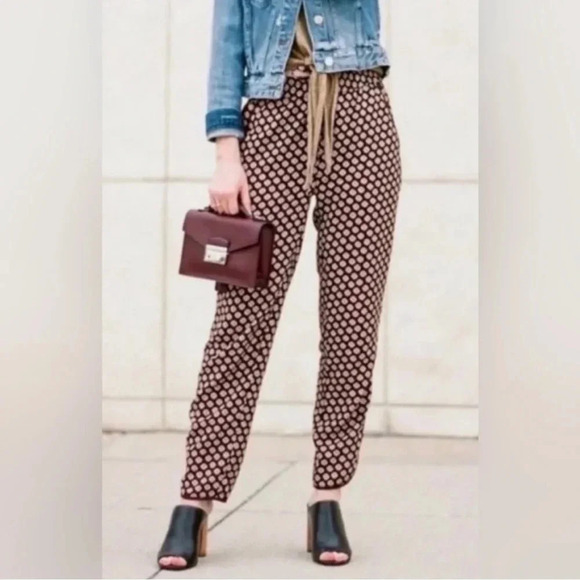 Madewell Track Trousers  in Coin Tile*. XS. Brown/maroon. Excellent condition! - Picture 1 of 6